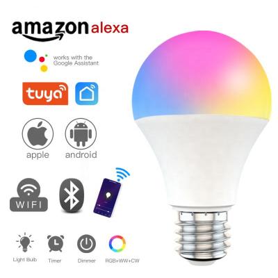 China Amazon Alexa Google Home Lamps Bulb IFTTT Alexa 9w RGB Wifi Electric E27 Smart Led Light Bulbs for sale