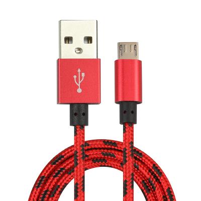 China 2.4A Charging Wholesale Data Cable Micro USB Cable Nylon Braided Micro USB Cable Data Sync for sale