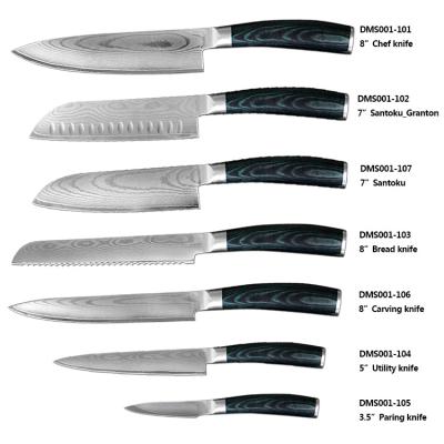 China Damascus_ viable Chef_ Knife_ set Chef_Knife_Set for sale