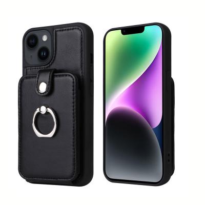 China Shockproof For Apple iphone14 mobile phone case 13promax creative skin anti-drop 12 organ card mobile phone holster rotatable ring for sale