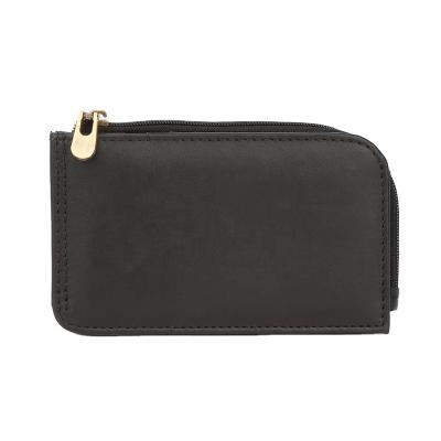 China RFID Leather short women's wallet RFID top layer cowhide holding bag multi-card position simple money clip card bag coin wallet for sale