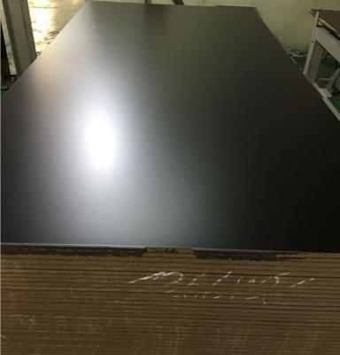 China Moisture Proof Black Color Matte Finish Melamine Laminated MDF Board for sale