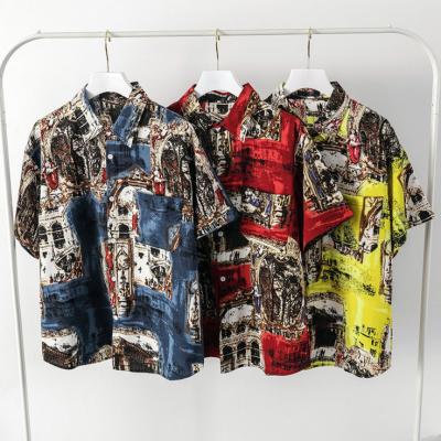 China Anti-pilling custom short sleevs shirt beach for man designer shirts for sale