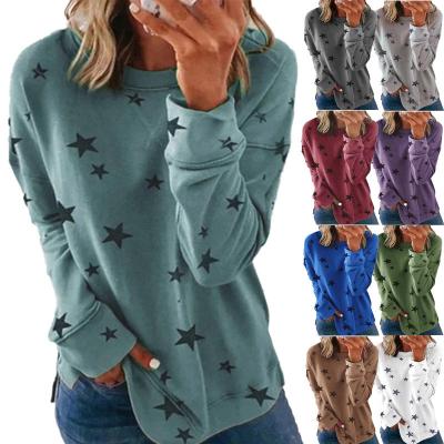 China Breathable Stars Printed Hoodies Sweatshirts Women Casual Kawaii Harajuku Sweat Punk New For European Girls Clothing Tops for sale