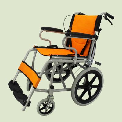 China Outdoor Wheelchair Alloy Folding Lightweight Aluminum Manual Wheelchair With Fashion Round Tube Armrest Aluminum Manual Wheelchair for sale