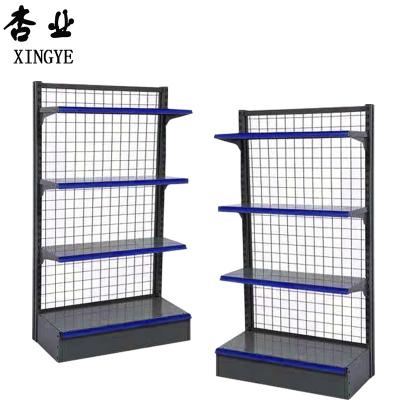 China Single-sided high quality can be customer fashion store rack gondola shelving grid shelf detachable display racks for sale