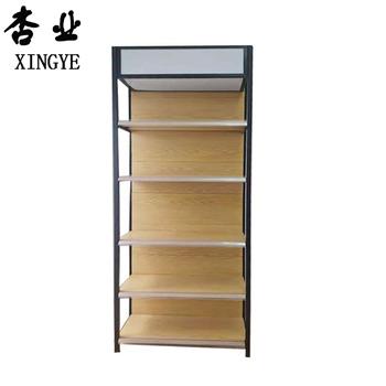 China Single Side Double Side Popular Products Grain Display Rack Heavy Duty Wooden Supermarket Shelf Q235 for sale