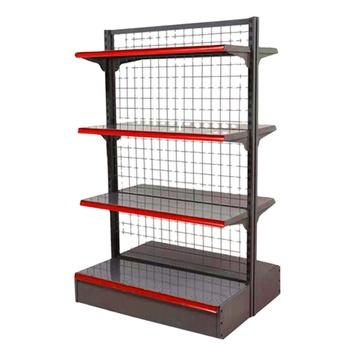 China Q235 Double Side Single Side Cold Rolled Steel Grid Shelf Supermarket Shelves Removable Box Custom for sale