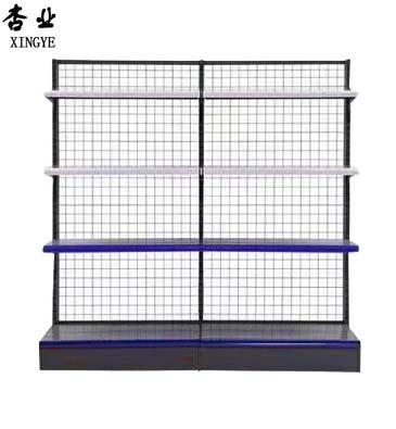 China Shanghai Xingye Grid Shelf Supermarket Shelf Single Side Double Side Display Rack Cold Rolled Steel Removable for sale