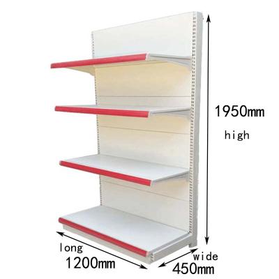 China Single-Sided Milk-Like White Single-Sided Supermarket Display Stand Supermarket Shelf for sale