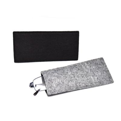 China Lightweight Environmental Glasses Pouch Recycled Glass Plain Felt Bag for sale