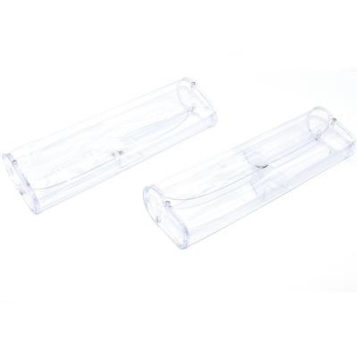 China Maofar Light Weight Popular Custom Clear Plastic Eyeglass Case Slim Reading Glass Case Eyeglass Case for sale