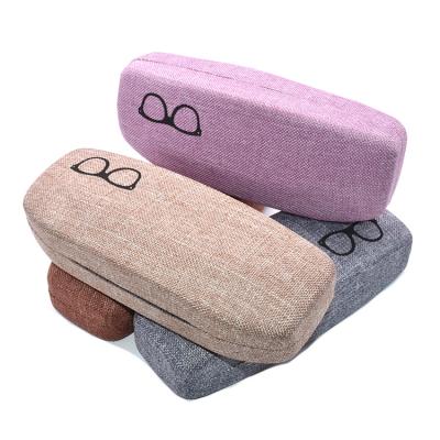 China Fashional Glasses Case Unique Logo Leather Glasses Case Canvas Cool Look Metal Glasses Case for sale