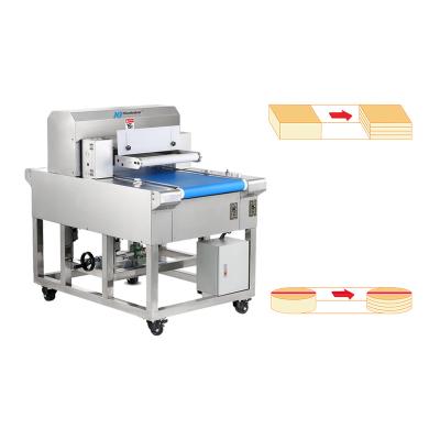 China Use for slicing kinds of cake burger food grade stainless steel cake cutter machine adjustable soft cake slicer machine for sale