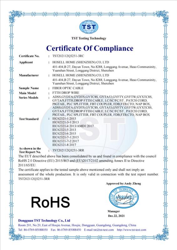 RoHS - HOSELL HOME (SHENZHEN) CO.,LTD.