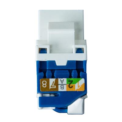 China Modular UTP cat6 RJ45 8P8C LAN CABLE keystone jack with rotary type 2085C6 for sale