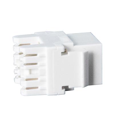 China cheap price 90 degree utp female keystone jack dual110 cat6 rj45 modular network 20105E for sale