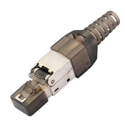 China TELECOM Cat5e CAT6 CAT7 RJ45 Plug Connector For Network Cable 8P8C Gold Plated RJ45 Plug With FTP for sale