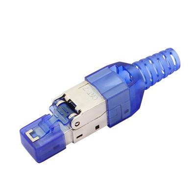 China TELECOM Cat5e cat6 cat7 Tooless RJ45 modular plug connector with plating 3um to 50um for sale