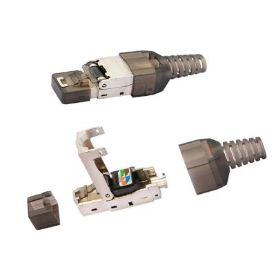 China TELECOM rj45 plug rj45 connector STP connector for cat5e cat6 cat6a cat7 toolless modular connector for sale