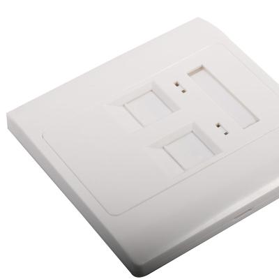 China Wall Mount Networking Double Cat 6 Replacement Cover Faceplate for sale