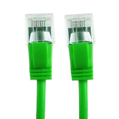 China ROHS PVC Cat 6A Thin Thin OD4.5mm 3m FTP RJ45 To RJ45 Patch Lead Cord Data Transmission Cable for sale