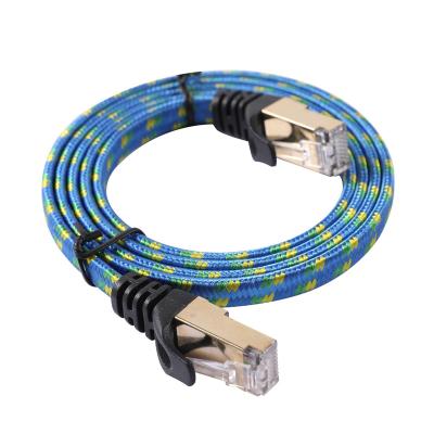 China ROHS PVC New Update OD2.2*-7.2mm Knit Flat SFTP UTP RJ45 Cat7 Computer Patch Lead Communication Cables for sale