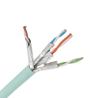 China HDPE Factory Supply U/FTP FTP Cat6a Network Cable 500MHz 100% Copper Conductor For Data Center for sale