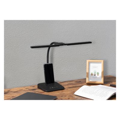 China Contemporary Led Adjustable Arm Table Desk Lamp Swing Foldable USB Rechargeable Led Charging Desk Lamp With USB Charging Port for sale