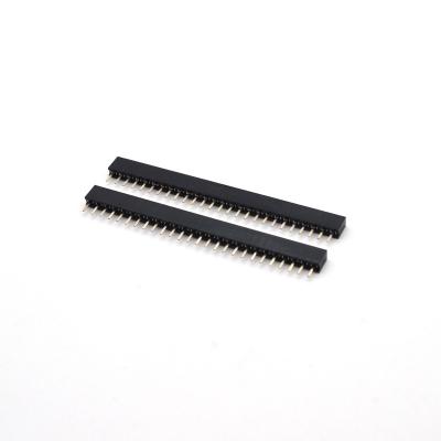 China Single Row pH 2.54mm Straight Type Female Header Pin Wire Connectors 180 Degree pH 2.54mm for sale