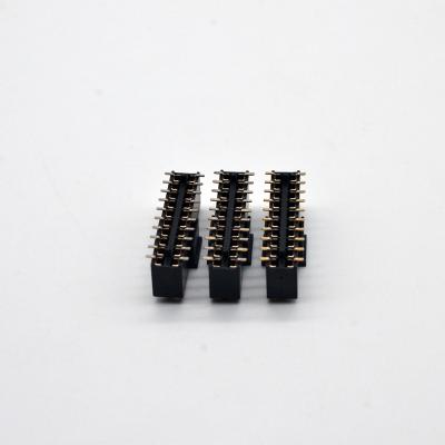 China Brass PH2.54mm H=7.1mm 2 Row SMT Type U Type 40 Pin Female Header Board To Female Connector Double To Board Connector for sale