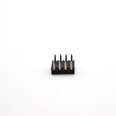 China PH2.54mm 2*4Pin H8.1mm Double Header Row Brass Single Body Female Connector Right Angle Type for sale