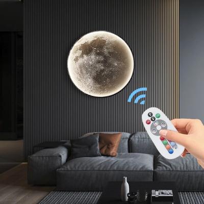 China Zhongshan Vintage Moon Home Indoor Lighting Modern Led Wall Lamps Night Light Art Deco Stair Bedroom Post Modern Remote Control Sconce Mount Wall Lamps for sale