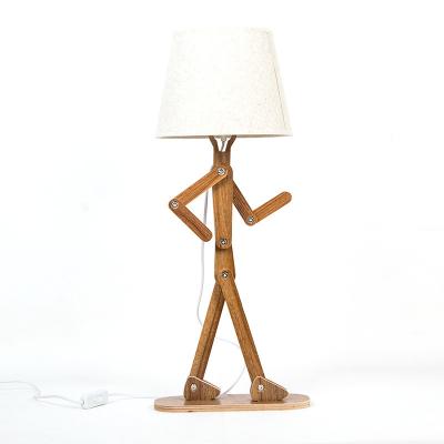 China Zhongshan Retro Bedroom Table Lamp Wood Table Light Modern Luxury Study Led Desk Lamp for sale