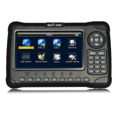 China Receive Satellite TV Signals SAT Link WS-6980 Combo Satellite Finder With 7inch LCD Display DVB S2 DVB T2 DVB C Satellite Finder For Gps Tracking for sale