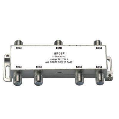 China Receive Satellite TV Signals SP-06 Hot Selling Satellite Splitter 5 -2400MHz 6 Way Satellite Splitter for sale