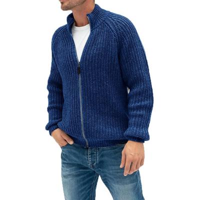 China Anti-Wrinkle Men's Sweater/Jacket Winter Sleeve Sweater Stand Collar Long Cardigan Sweater Male Knitwear for sale