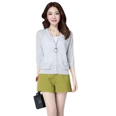 China 2021 computer knitted women's breathable cardigan with loop and pocket women's sweater coat for sale