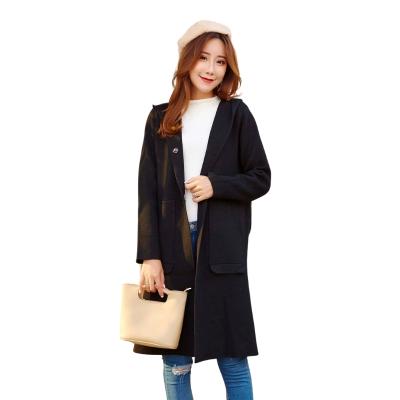 China 2021 winter new style women's breathable computer knitted pockets sweater overcoatr women's sweater hooded coat for sale