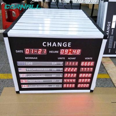 China Hot Sales Indoor Bank Foreign Currency LED Display Digital Exchange Rate Board for sale