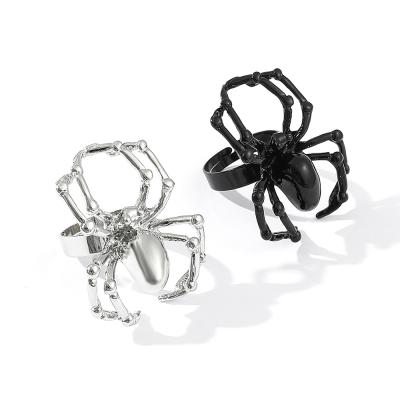 China Exquisite Unisex Halloween Ring Ghost Festival Spoof Tricky Toy Gothic Spider Ring For Hiphop Hot Sale Unisex Gifts for sale