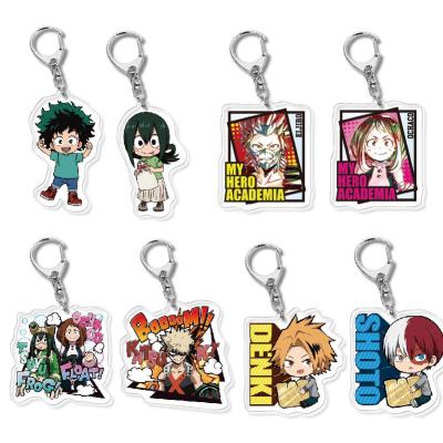 China Unisex Cute Transparent Acrylic Key Chain Todoroki Shouto Cosplay Anime Fans Collection Gift My Hero Academia Key Chain for sale