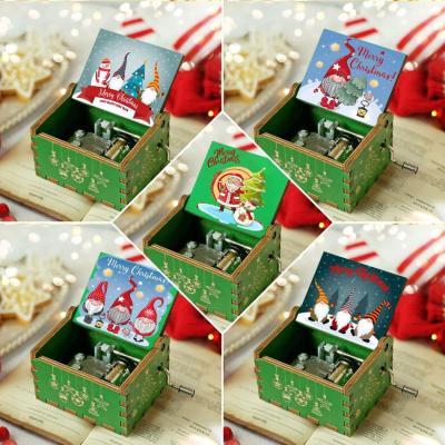 China Make Music Merry Christmas New Year Gifts Wooden Music Box Music Box for sale