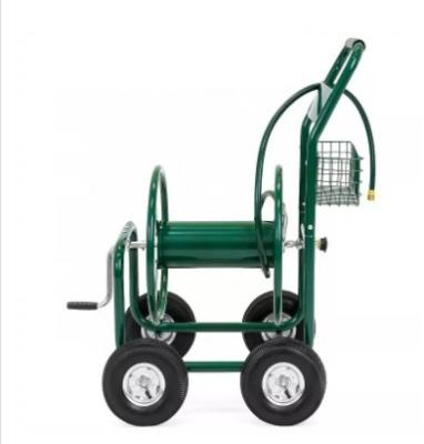 China Convenient 4-Wheel Heavy Duty Hose Reel Cart for Outdoor Garden and Yard for sale