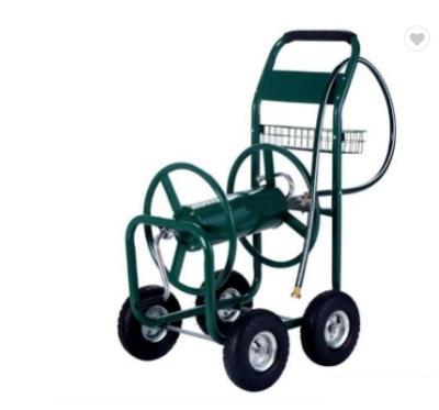 China 300kg Load Capacity Heavy-Duty 4-Wheel Iron Garden Cart for Shopping Storage Industrial for sale