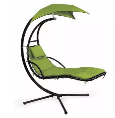 China Outdoor Patio Chair with Canopy Swing and Customized Color Hanging Chaise Sun Lounger for sale