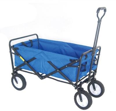 China Heavy Duty Foldable Utility Wagon With Four Big Wheels 100 Kgs Capacity for sale