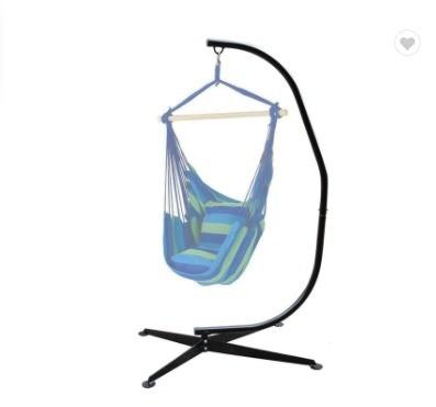 China Stable and Durable Hammock Chair Stand with 260KGS Weight Capacity Black Iron Material for sale