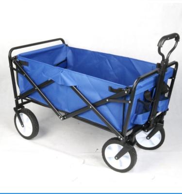 China Iron Steel Frame Folding Beach Cart Camping Wagon Heavy Duty Wagon Cart for sale