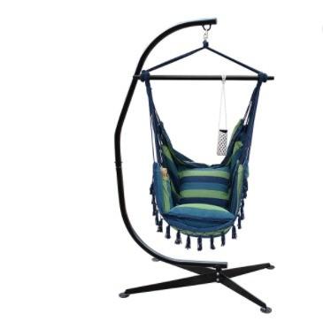 China Customized Color Brazil Style Hammock Chair Stand for Indoor and Outdoor Relaxation for sale